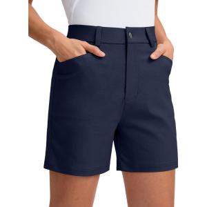 G Gradual 5″ Women’s Golf Shorts Stretchy Lightweight Outdoor Hiking Shorts with Pockets Shorts for Women Casual Summer(Navy Blue)