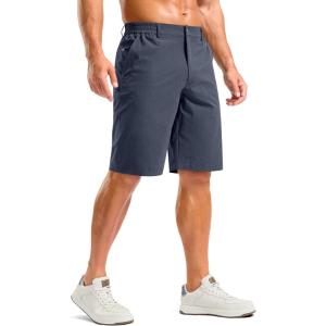 G Gradual Men’s Casual Shorts 11″ Lightweight Golf Shorts for Men with 3 Pockets Summer Quick Dry Breathable Shorts(Grey Blue)