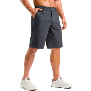 G Gradual Men’s Casual Shorts 11″ Lightweight Golf Shorts for Men with 3 Pockets Summer Quick Dry Breathable Shorts(Heather Steel Gray)