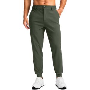 G Gradual Men’s Golf Joggers Pants 4 Pockets with Belt Loops 28″ Stretch Slim Fit Dress Joggers for Men Casual Travel(Sage Green)