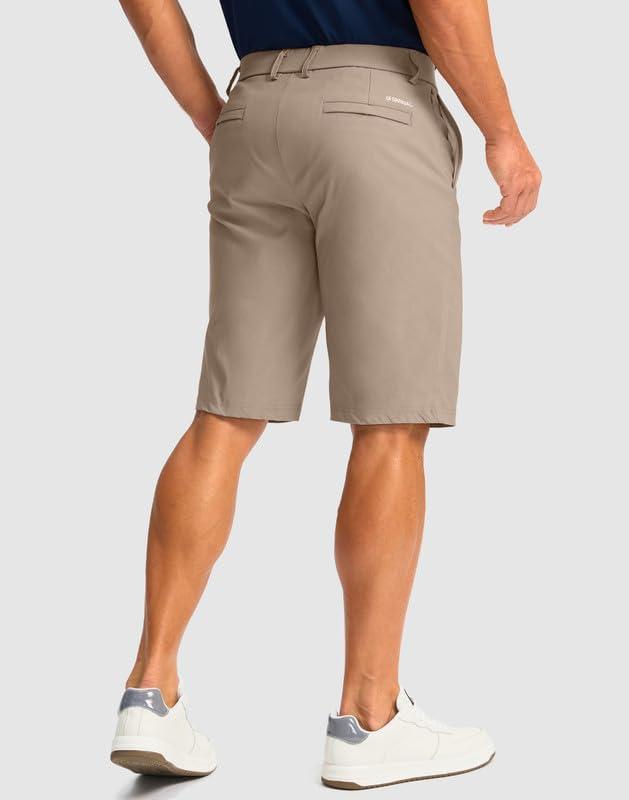 imageMens Golf Shorts with 5 Pockets 11 Inseam Stretch Quick Dry Casual Work Dress Shorts for MenMineral Brown