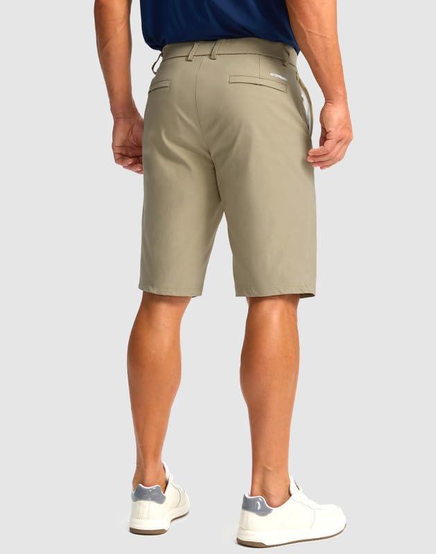 imageMens Golf Shorts with 5 Pockets 11 Inseam Stretch Quick Dry Casual Work Dress Shorts for MenMountain Olive