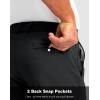 Men’s Golf Shorts with 5 Pockets 11″ Inseam Stretch Quick Dry Casual Work Dress Shorts for Men(Black)