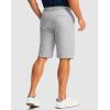 Men’s Golf Shorts with 5 Pockets 11″ Inseam Stretch Quick Dry Casual Work Dress Shorts for Men(Bright Grey)