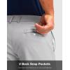 Men’s Golf Shorts with 5 Pockets 11″ Inseam Stretch Quick Dry Casual Work Dress Shorts for Men(Bright Grey)