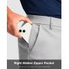 Men’s Golf Shorts with 5 Pockets 11″ Inseam Stretch Quick Dry Casual Work Dress Shorts for Men(Bright Grey)