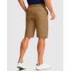 Men’s Golf Shorts with 5 Pockets 11″ Inseam Stretch Quick Dry Casual Work Dress Shorts for Men(Dark Khaki)