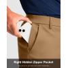 Men’s Golf Shorts with 5 Pockets 11″ Inseam Stretch Quick Dry Casual Work Dress Shorts for Men(Dark Khaki)