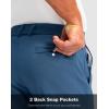 Men’s Golf Shorts with 5 Pockets 11″ Inseam Stretch Quick Dry Casual Work Dress Shorts for Men(Slate Blue)