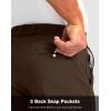 Men’s Golf Shorts with 5 Pockets 11″ Inseam Stretch Quick Dry Casual Work Dress Shorts for Men(T-dark Brown)