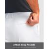 Men’s Golf Shorts with 5 Pockets 11″ Inseam Stretch Quick Dry Casual Work Dress Shorts for Men(White)