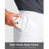 Men’s Golf Shorts with 5 Pockets 11″ Inseam Stretch Quick Dry Casual Work Dress Shorts for Men(White)
