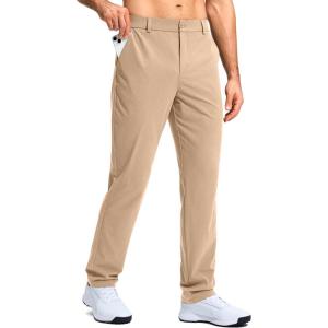 G Gradual Mens Golf Pants Stretch Dress Casual Pants 30″/32″/34″ Lightweight Work Travel Slacks for Men with 4 Pockets(Khaki)