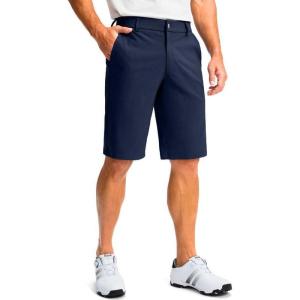 Men’s Golf Shorts with 5 Pockets 11″ Inseam Stretch Quick Dry Casual Work Dress Shorts for Men(Navy)