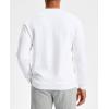G Gradual Men’s Fleece Lined Crewneck Sweatshirt Midweight Regular Fit Athletic Workout Warm Pullover Sweater Shirts(White)