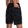 G Gradual Women’s Bermuda Shorts Jersey Shorts with Deep Pockets 7″ Long Shorts for Women Lounge Walking Athletic(Black Camo)