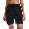 G Gradual Women’s Bermuda Shorts Jersey Shorts with Deep Pockets 7″ Long Shorts for Women Lounge Walking Athletic(Black Camo)