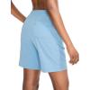 G Gradual Women’s Bermuda Shorts Jersey Shorts with Deep Pockets 7″ Long Shorts for Women Lounge Walking Athletic(Blue)