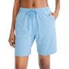 G Gradual Women’s Bermuda Shorts Jersey Shorts with Deep Pockets 7″ Long Shorts for Women Lounge Walking Athletic(Blue)