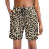 G Gradual Women’s Bermuda Shorts Jersey Shorts with Deep Pockets 7″ Long Shorts for Women Lounge Walking Athletic(Brown Leopard)