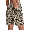 G Gradual Women’s Bermuda Shorts Jersey Shorts with Deep Pockets 7″ Long Shorts for Women Lounge Walking Athletic(Brown Leopard)