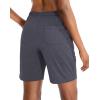 G Gradual Women’s Bermuda Shorts Jersey Shorts with Deep Pockets 7″ Long Shorts for Women Lounge Walking Athletic(Charcoal)