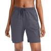 G Gradual Women’s Bermuda Shorts Jersey Shorts with Deep Pockets 7″ Long Shorts for Women Lounge Walking Athletic(Charcoal)