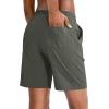 G Gradual Women’s Bermuda Shorts Jersey Shorts with Deep Pockets 7″ Long Shorts for Women Lounge Walking Athletic(Dark Green)