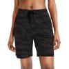 G Gradual Women’s Bermuda Shorts Jersey Shorts with Deep Pockets 7″ Long Shorts for Women Lounge Walking Athletic(Green Camo)