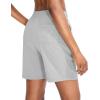 G Gradual Women’s Bermuda Shorts Jersey Shorts with Deep Pockets 7″ Long Shorts for Women Lounge Walking Athletic(Grey)
