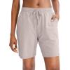 G Gradual Women’s Bermuda Shorts Jersey Shorts with Deep Pockets 7″ Long Shorts for Women Lounge Walking Athletic(Khaki)