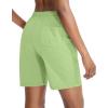 G Gradual Women’s Bermuda Shorts Jersey Shorts with Deep Pockets 7″ Long Shorts for Women Lounge Walking Athletic(Light Green)