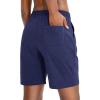 G Gradual Women’s Bermuda Shorts Jersey Shorts with Deep Pockets 7″ Long Shorts for Women Lounge Walking Athletic(Navy Blue)