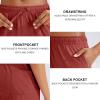G Gradual Women’s Bermuda Shorts Jersey Shorts with Deep Pockets 7″ Long Shorts for Women Lounge Walking Athletic(Savannah Red)