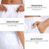G Gradual Women’s Bermuda Shorts Jersey Shorts with Deep Pockets 7″ Long Shorts for Women Lounge Walking Athletic(White)