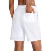 G Gradual Women’s Bermuda Shorts Jersey Shorts with Deep Pockets 7″ Long Shorts for Women Lounge Walking Athletic(White)