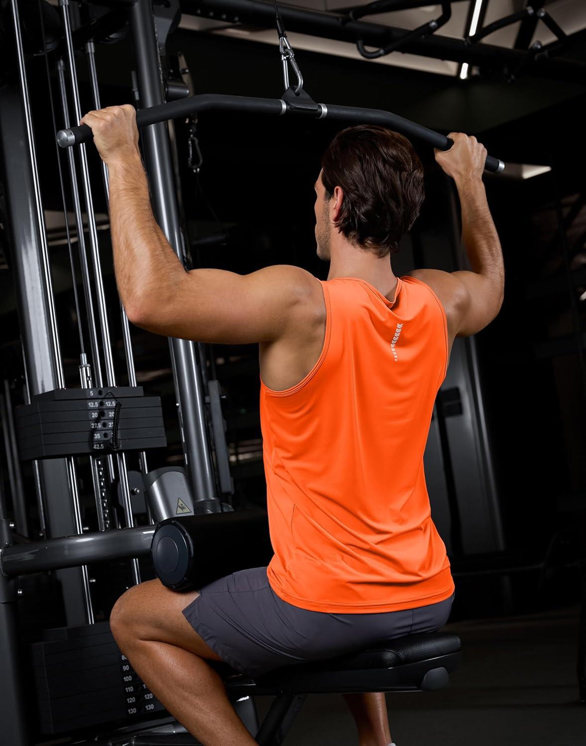 imageG Gradual Mens Workout Tank Tops Sleeveless Muscle Shirts Summer UPF 50 Quick Dry Shirts for Men Athletic Running GymOrange