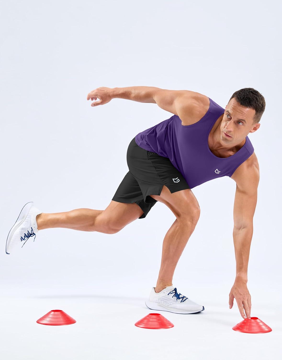imageG Gradual Mens Workout Tank Tops Sleeveless Muscle Shirts Summer UPF 50 Quick Dry Shirts for Men Athletic Running GymPurple