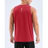 G Gradual Men’s Workout Tank Tops Sleeveless Muscle Shirts Summer UPF 50+ Quick Dry Shirts for Men Athletic Running Gym(Red)