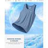 G Gradual Men’s Workout Tank Tops Sleeveless Muscle Shirts Summer UPF 50+ Quick Dry Shirts for Men Athletic Running Gym(Slate Blue)
