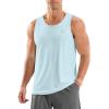 G Gradual Men’s Workout Tank Tops Sleeveless Muscle Shirts Summer UPF 50+ Quick Dry Shirts for Men Athletic Running Gym(Light Blue)