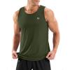 G Gradual Men’s Workout Tank Tops Sleeveless Muscle Shirts Summer UPF 50+ Quick Dry Shirts for Men Athletic Running Gym(Olive)