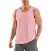 G Gradual Men’s Workout Tank Tops Sleeveless Muscle Shirts Summer UPF 50+ Quick Dry Shirts for Men Athletic Running Gym(Pink)
