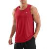 G Gradual Men’s Workout Tank Tops Sleeveless Muscle Shirts Summer UPF 50+ Quick Dry Shirts for Men Athletic Running Gym(Red)