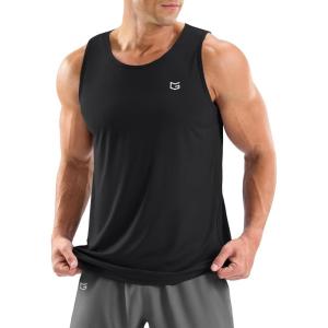 G Gradual Men’s Workout Tank Tops Sleeveless Muscle Shirts Summer UPF 50+ Quick Dry Shirts for Men Athletic Running Gym(Black)