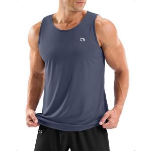 G Gradual Men’s Workout Tank Tops Sleeveless Muscle Shirts Summer UPF 50+ Quick Dry Shirts for Men Athletic Running Gym(Dusty Blue)