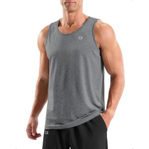 G Gradual Men’s Workout Tank Tops Sleeveless Muscle Shirts Summer UPF 50+ Quick Dry Shirts for Men Athletic Running Gym(Grey Heather)