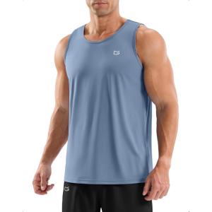G Gradual Men’s Workout Tank Tops Sleeveless Muscle Shirts Summer UPF 50+ Quick Dry Shirts for Men Athletic Running Gym(Slate Blue)