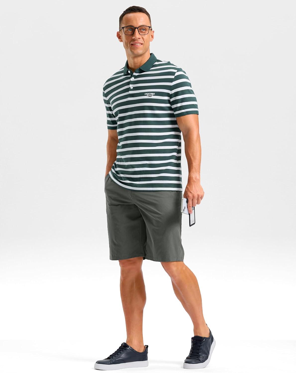 imageG Gradual Mens Shorts 11 Lightweight Casual Shorts for Men with 3 Pockets Summer Quick Dry Breathable Golf ShortsHeather Army Green