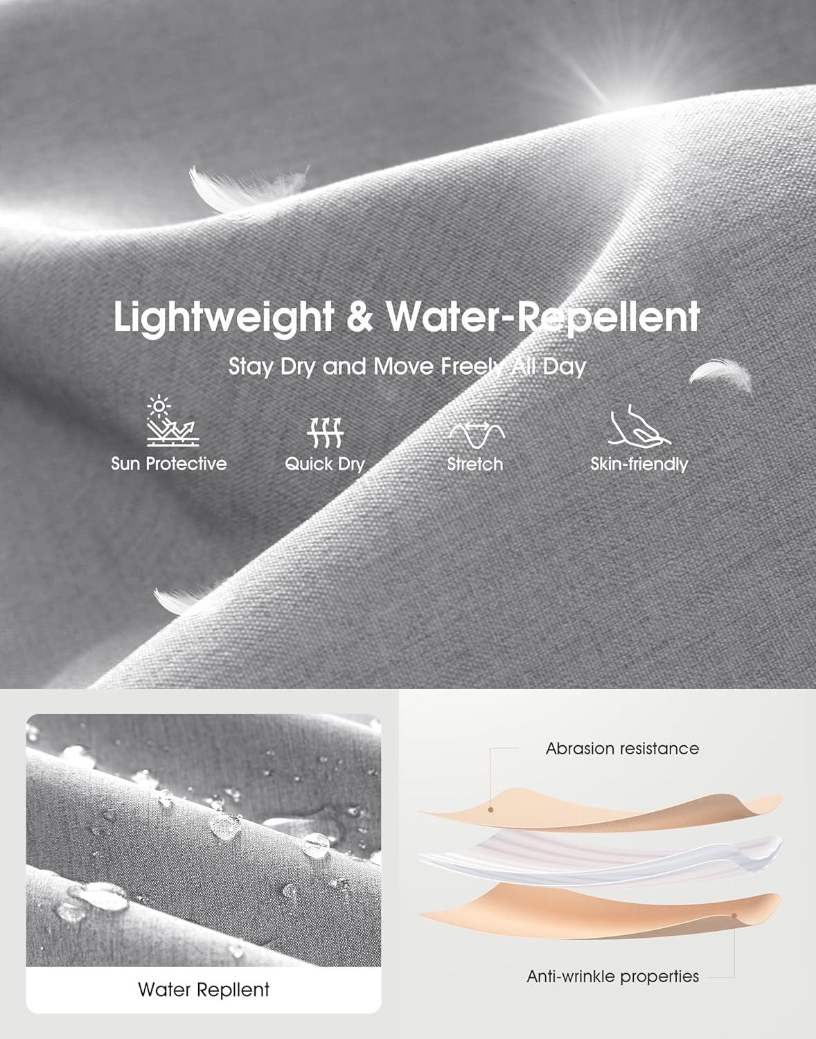 imageG Gradual Mens Shorts 11 Lightweight Casual Shorts for Men with 3 Pockets Summer Quick Dry Breathable Golf ShortsHeather Bright Grey